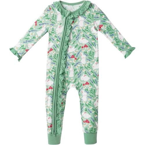 Baby Girls Rompers-Viscose Made from Bamboo,Long Sleeve Pants Romper Clothes Infant Outfits for Girl