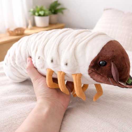 Baby Beetle Grub Plush Toy, Soft Bug Doll with Adorable Design