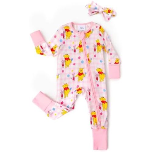 Disney Marvel Baby Girl Clothes 2-Way Zip Romper with Headband 0-18 Months