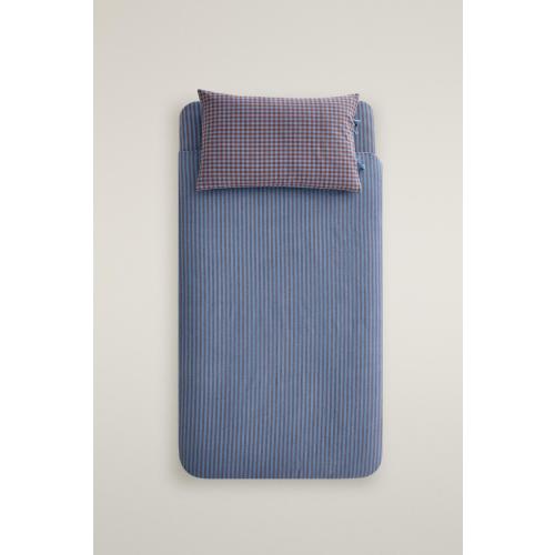 REVERSIBLE KIDS FLANNEL COTTON DUVET COVER - Bluish | ZARA United States