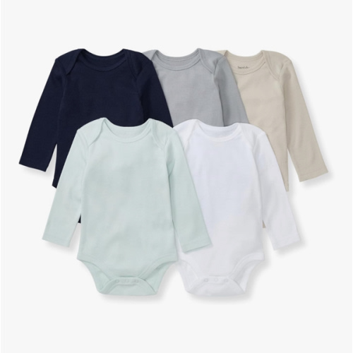 Burt's Bees Baby Organic Cotton Bodysuits – Baby Boy & Girl Short and Long Sleeve One-Pieces, 5-Pack