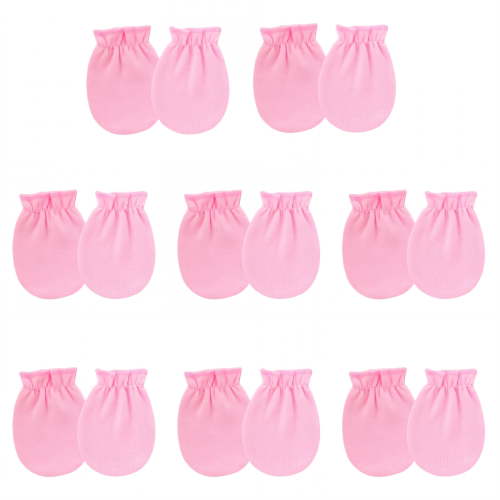 TELOLY 8 Pairs Baby Mittens,Cotton Mittens for Newborn Baby Girls,No Scratch Baby Mittens Newborn