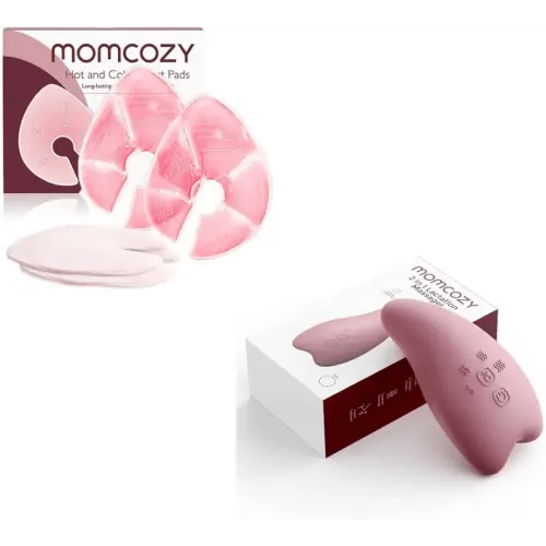 Momcozy Larger Breast Therapy Packs, Hot and Cold Breast Pads，Warming Lactation Massager Pro