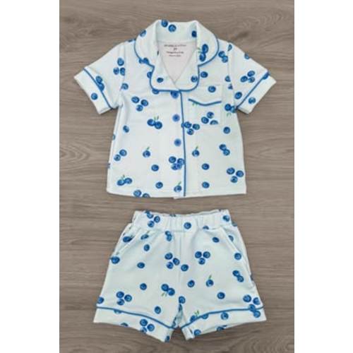 Mom & Me - Blueberry Waffle Knit Pajamas - Child / 12
