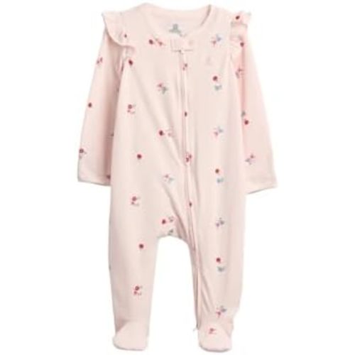 GAP unisex-baby Zipper Footed One-piece
