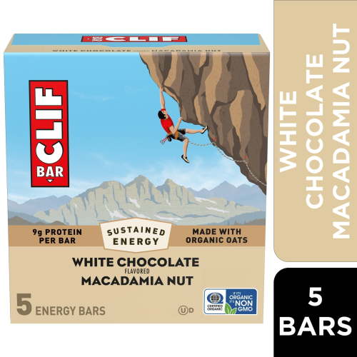 Clif Bar White Chocolate Macadamia Nut Energy Bars 5 Count
