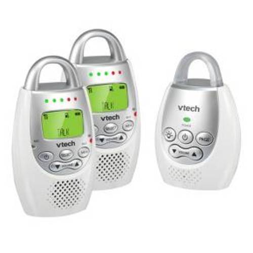 VTech Two Parent Digital Audio Baby Monitor with Night Light and Talk Back Intercom - DM221-2