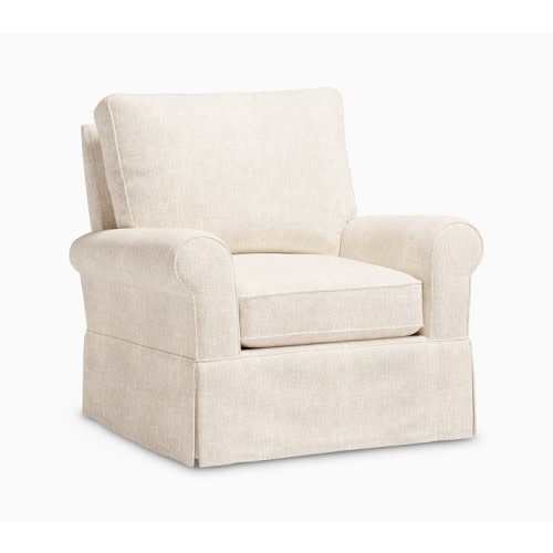 Comfort Slipcovered Swivel Glider