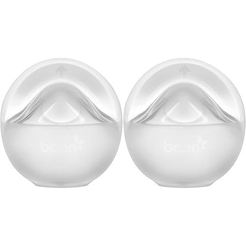 Boon Trove Silicone Manual Breast Pump Set - Hands Free Breast Milk Collector - Includes Polyester Travel Pouch - Breastfeeding Essentials - 2 Count