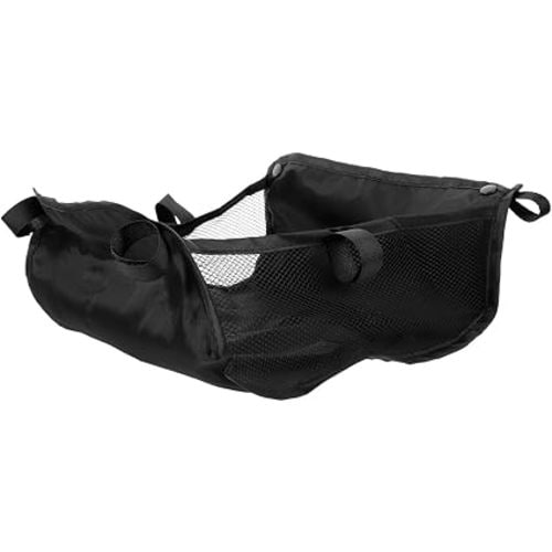 UPKOCH Under Stroller Storage Basket, Black Mesh Organizer Bag