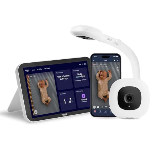 Amazon.com: Nanit Smart Baby Video Monitor - Camera & Floor Stand - 1080p Wi-Fi Camera | Pro edition, 2-way audio, sound/motion/cry notifications, night vision, see your baby from anywhere, video camera : Baby