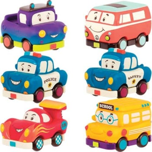 Mini Pull Back Vehicles - Set of 6