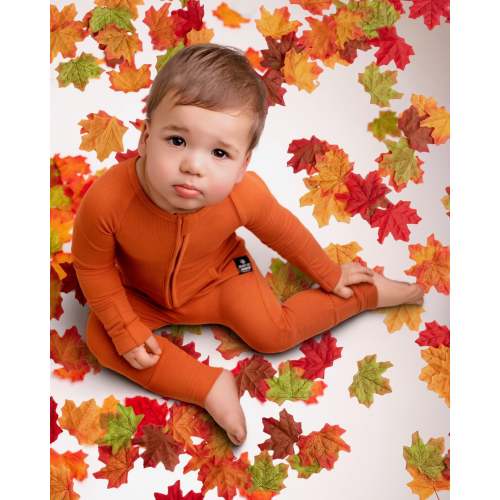 Front Opening Ready Set Romper® ZIP-IT! in Ribbed Sedona