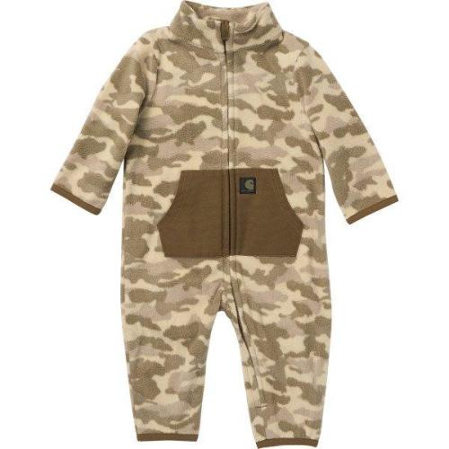 Baby Carhartt Zip-Front Fleece Camo Long Sleeve Coverall