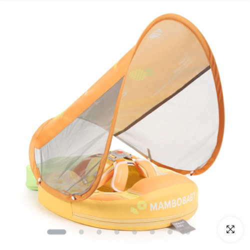 Mambobaby Swim Float with Canopy for 3-24 months, Pineapple Yellow – Mambobaby Shop