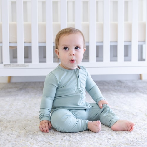 Larkspur Baby | Romper Pajamas | Zipper Romper in Pistachio – Larkspur Baby Outlet