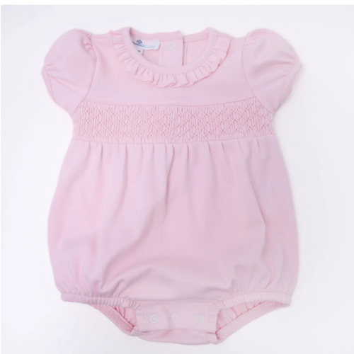 Essentials Solid Smocked Bubble - Pink – Magnolia Baby