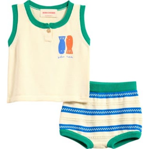 Bobo Choses Lucky Fish Sweater Tank & Pointelle Bloomers | Nordstromrack