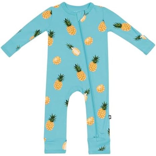 KYTE BABY Infant and Toddler Dual Zipper Romper, Ultra-Soft Rayon Made From Bamboo, Boys and Girls Clothing