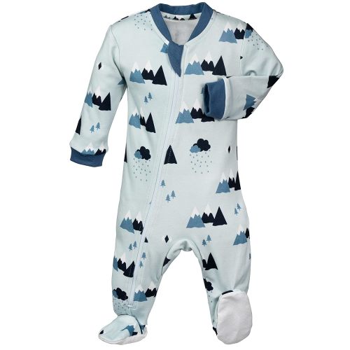 zippyjamz – Zipper Organic Sleeper Footed Onesies Sleeper Baby Pajamas with Inseam Zipper