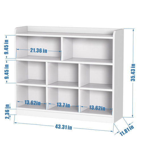 Isabelle & Max™ Anelisse Bookshelf, 4-tier Anelisse Kids Bookshelf With Anti-tilt Device,8 Cube Storage Organizer 35.4" Tall Open Shelf Anelisse Book Shelf For Bedroom, Living Room & Reviews | Wayfair