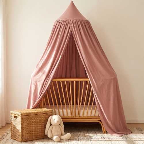 Boho Kids Bed Canopy | Neutral Nursery Hanging Tent | Baby Crib Canopy and Toddler Reading Nook | Soft Pastel Playroom Decor