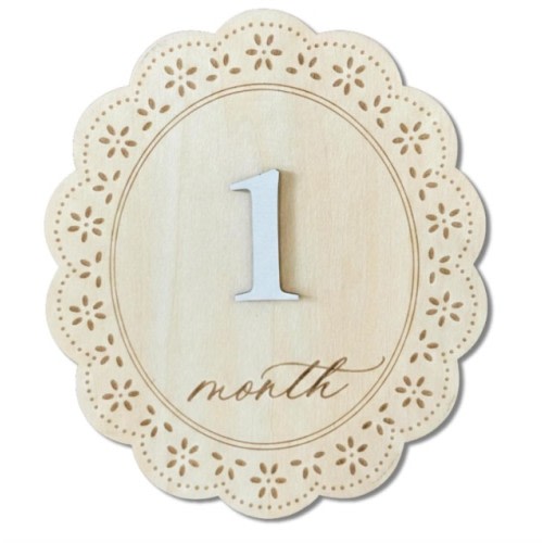 Baby Girl Monthly Milestone Signs, 1-12 Monthly Baby Milestone Girl, Newborn Photography Props Double-Sided, Nursery Decor for Girls (M03)