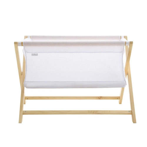 BreathableBaby Breathable Mesh Portable Sleeper - Beech & White - Bassinet & Travel Crib