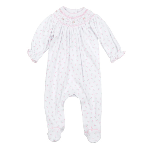 Baby Girl Bishop Smocked Pima Cotton Footie - Magnolia Baby Juliette
