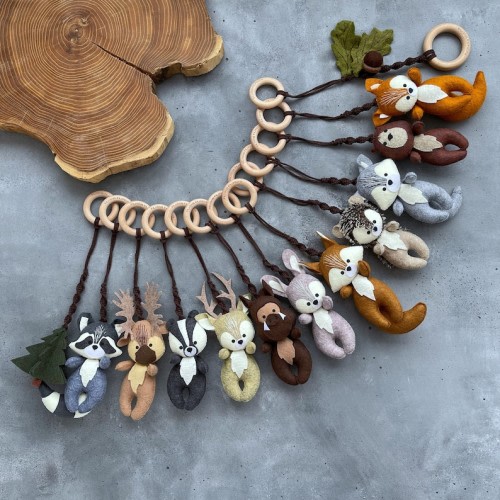 Hanging Baby Play Gym Toys Set / Forest Animals Activity Gym - Etsy