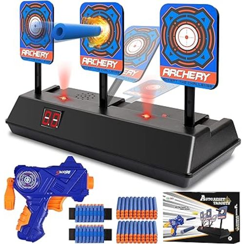 KKONES Electric Scoring Auto Reset Shooting Digital Target for Nerf Guns Shooting Target