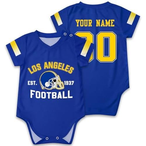 OAOANS Baby Clothes Custom Name Number Personalized Sports Baby Jersey Clothing Newborn Toddler Apparel 0-24 Months Gifts