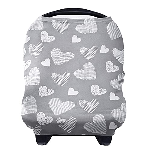 Yoofoss Nursing Cover Breastfeeding Scarf - Baby Car Seat Covers, Infant Stroller Cover, Strechy Carseat Canopy for Boys and Girls