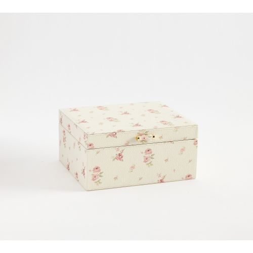 LoveShackFancy Leather Floral Jewelry Travel Box