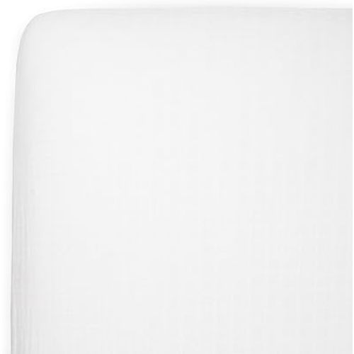 Little Unicorn 100% Natural Organic Cotton Muslin Crib Sheets | Breathable, Naturally Soft Fabric (White)