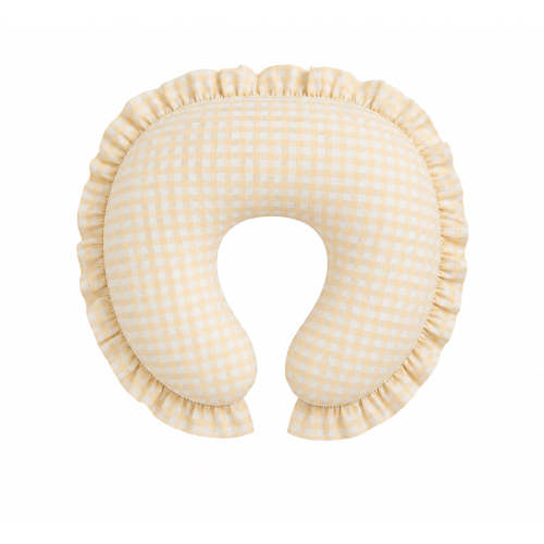 Yellow Gingham Ruffle Nursing Pillow Cover – EasyTot