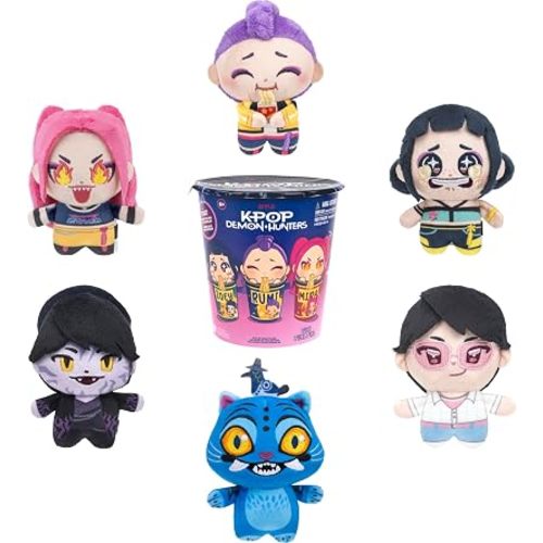 Kpop Demon Hunters 4" Blind Mini Rameyon Cups Assortment - Magic Water Reveal - Mini Collectible Plush - Ages 6+
