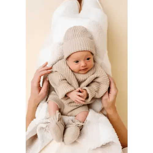 Knit Chunky Sweater - Tan