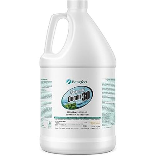 Benefect Botanical Decon 30 Disinfectant Cleaner - All Natural Formula for Effective Cleaning Power - Ideal for Restoration Jobs & Water Damage - 20476 - 1 Gallon
