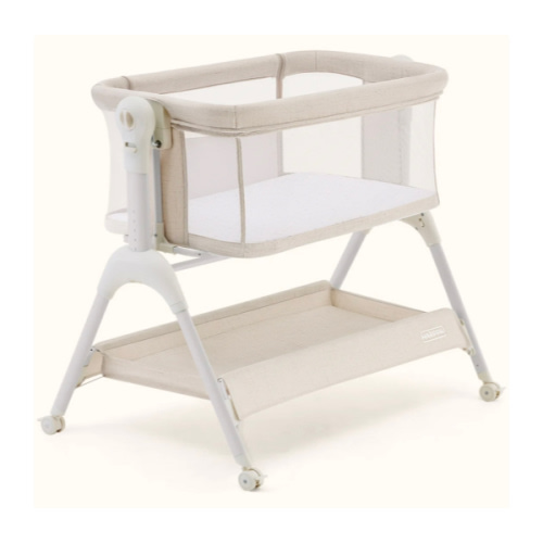 HARPPA Cuddly Sway | 3-in-1 Rocking Baby Bassinet & Bedside Sleeper with Anti-Reflux Mattress for Newborns | Attaches to Bed, Adjustable Height, Tool-Free Setup, Portable Wheels, CPSC Certified, Gentle Rocking Motion | Ideal for Infants, Safe Co-Sleeping
