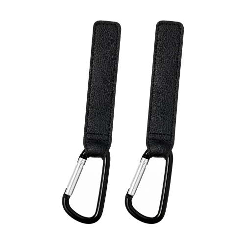 Parent's Choice Universal Stroller Hooks Organizer Clips For Hanging Bags 2Pack Black