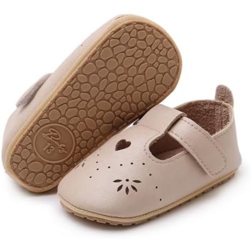 RVROVIC Baby Girl Moccasins Princess Sparkly Mary Jane Dresses Shoes Premium Lightweight Soft Sole Crib Shoes Toddler Shoes