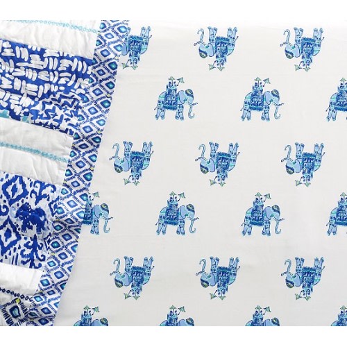 Lilly Pulitzer Elephant Bazaar Crib Fitted Sheet