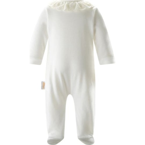 Broderie Collar Babygro, 1M UK