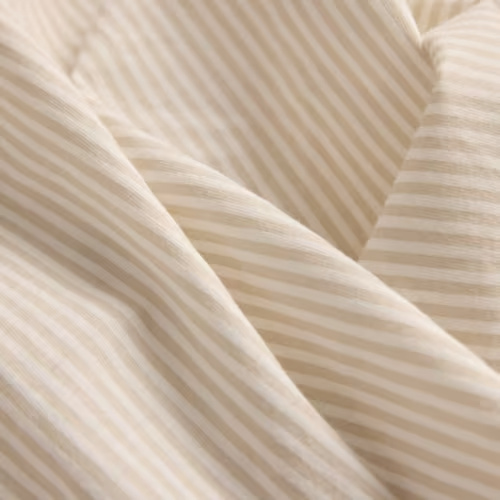 Adairs Kids - Organic Cotton Jersey Natural Marle Stripe Swaddles Pack of 2 | Adairs