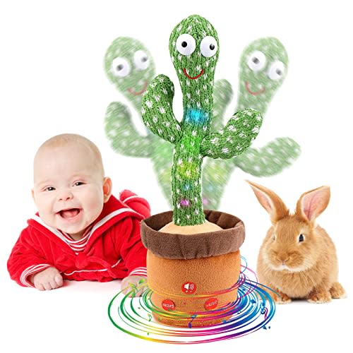 MILEGI Dancing Cactus Talking Cactus Baby Toys 6 to 12 Months Toys, Baby Cactus Repeating What You Say Baby Boy Toys Imitation Toys Glowing Musical Toys Children's Educational Toys