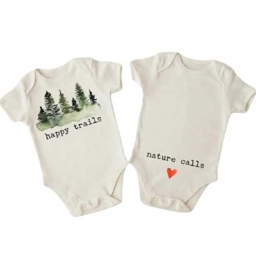 Happy Trails Adventure Baby Onesie® Newborn Cotton Bodysuit Baby Shower Gift