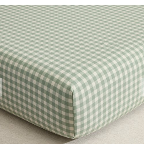 Chris Loves Julia Gingham Organic Crib Fitted Sheet