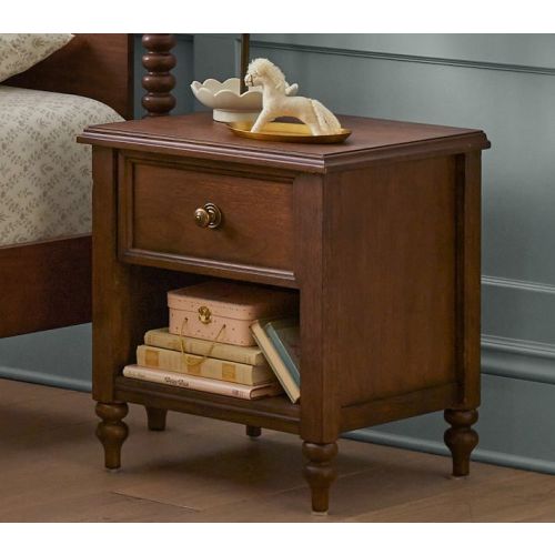 Chris Loves Julia Turned Wood Nightstand (20")