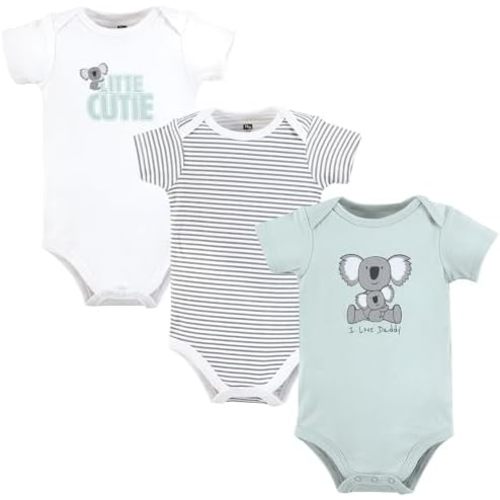 Hudson Baby Unisex Baby Cotton Bodysuits, Daddy Koala, 6-9 Months